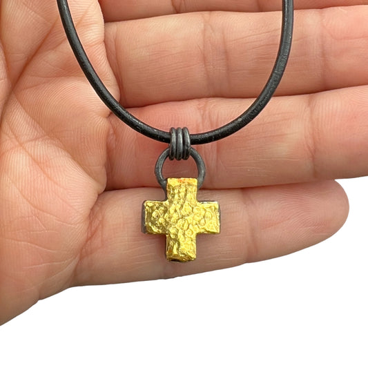 24K Gold Keum-Boo Cross