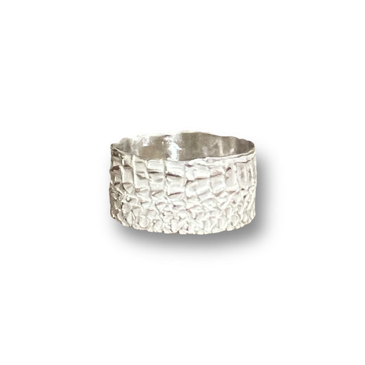 Snakeskin Wide Band Ring