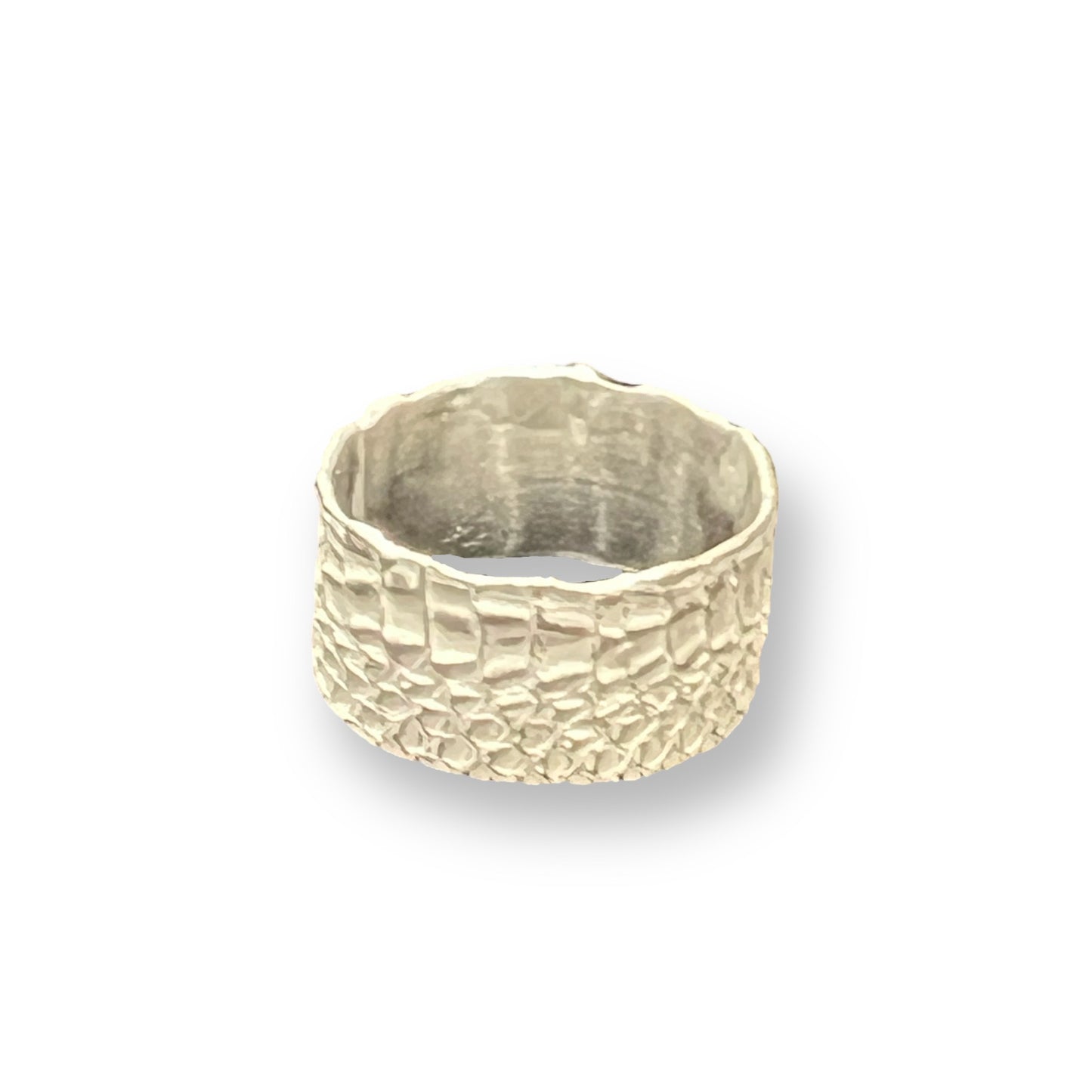 Snakeskin Wide Band Ring