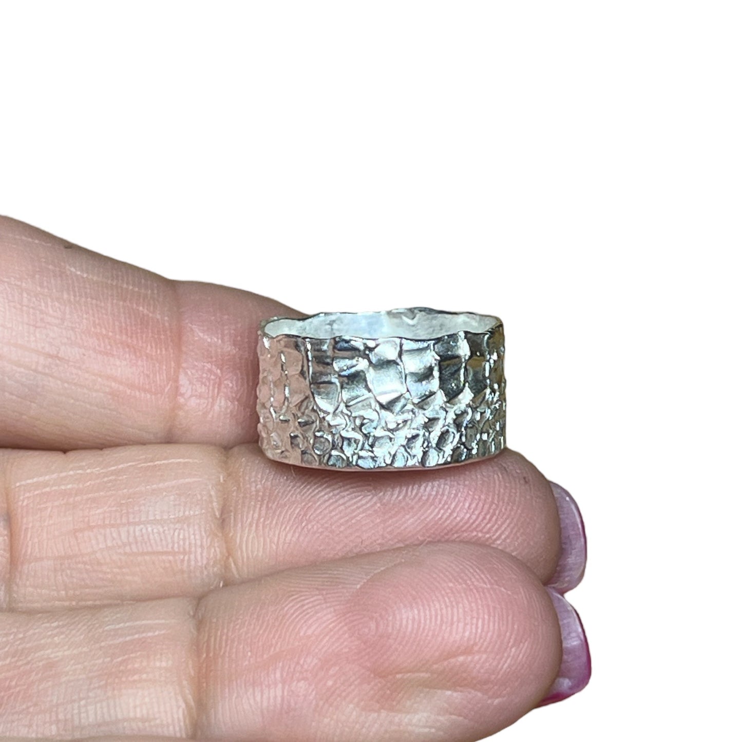 Snakeskin Wide Band Ring