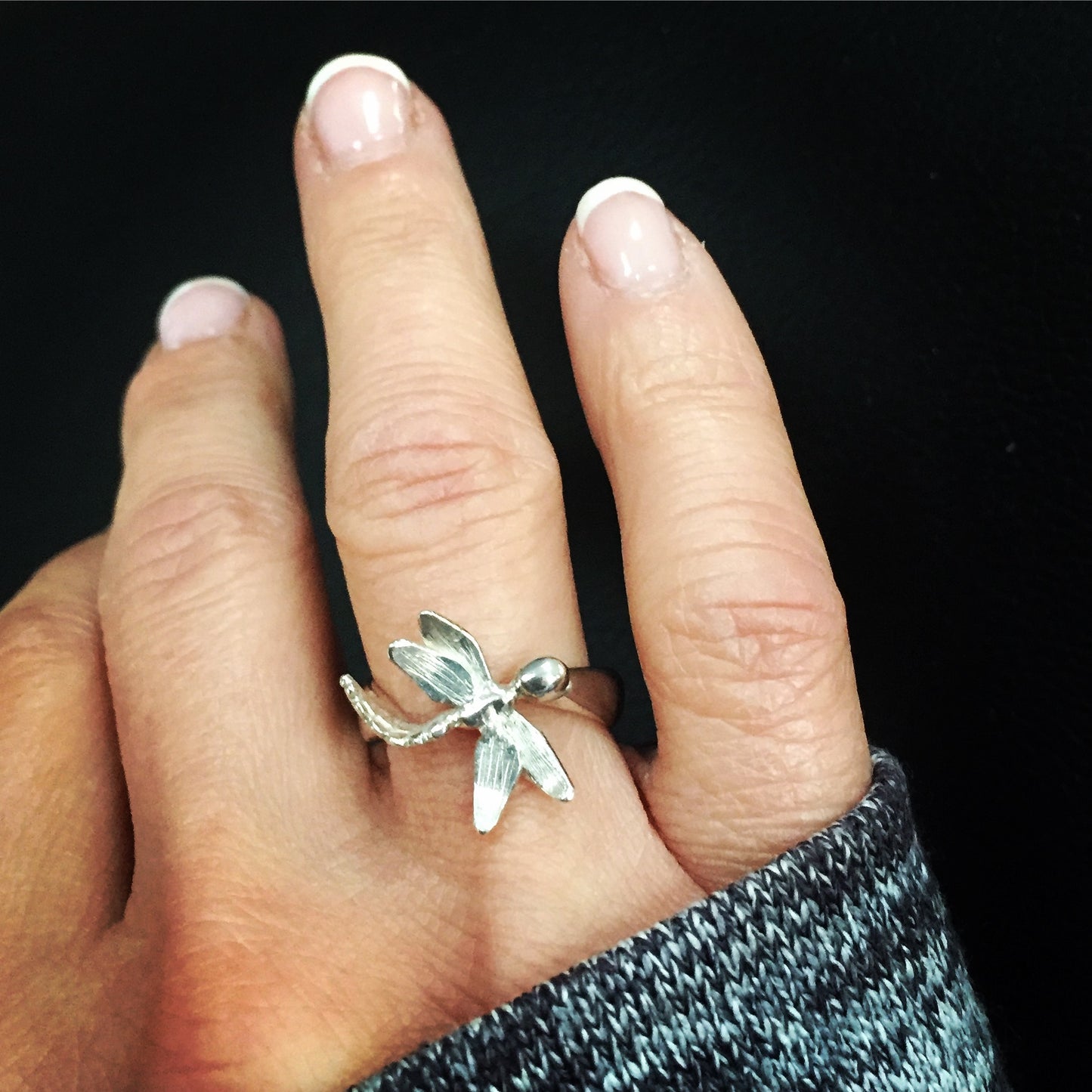 Heartfelt Dragonfly ring - custom made item