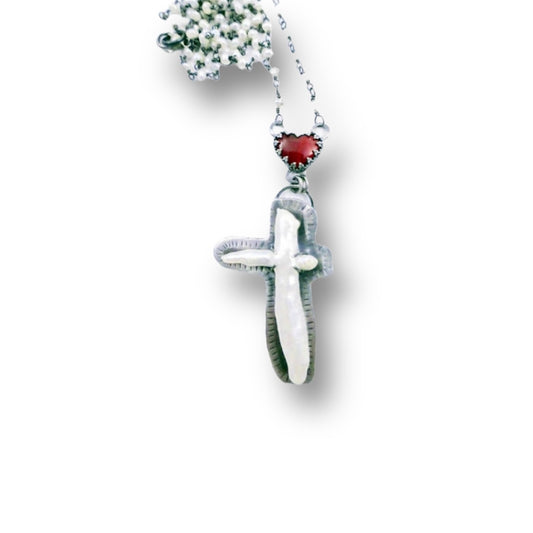 Heartfelt One of a kind - Freshwater Pearl Rosary necklace