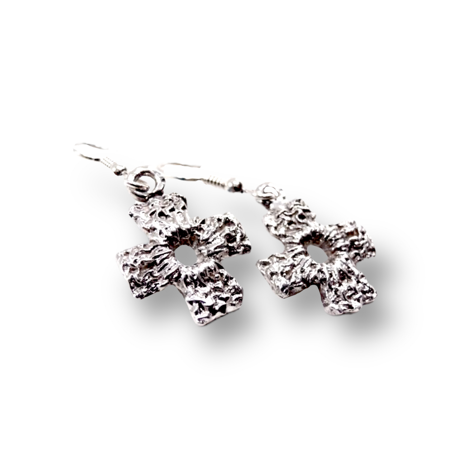 Sterling Silver Cross Earrings