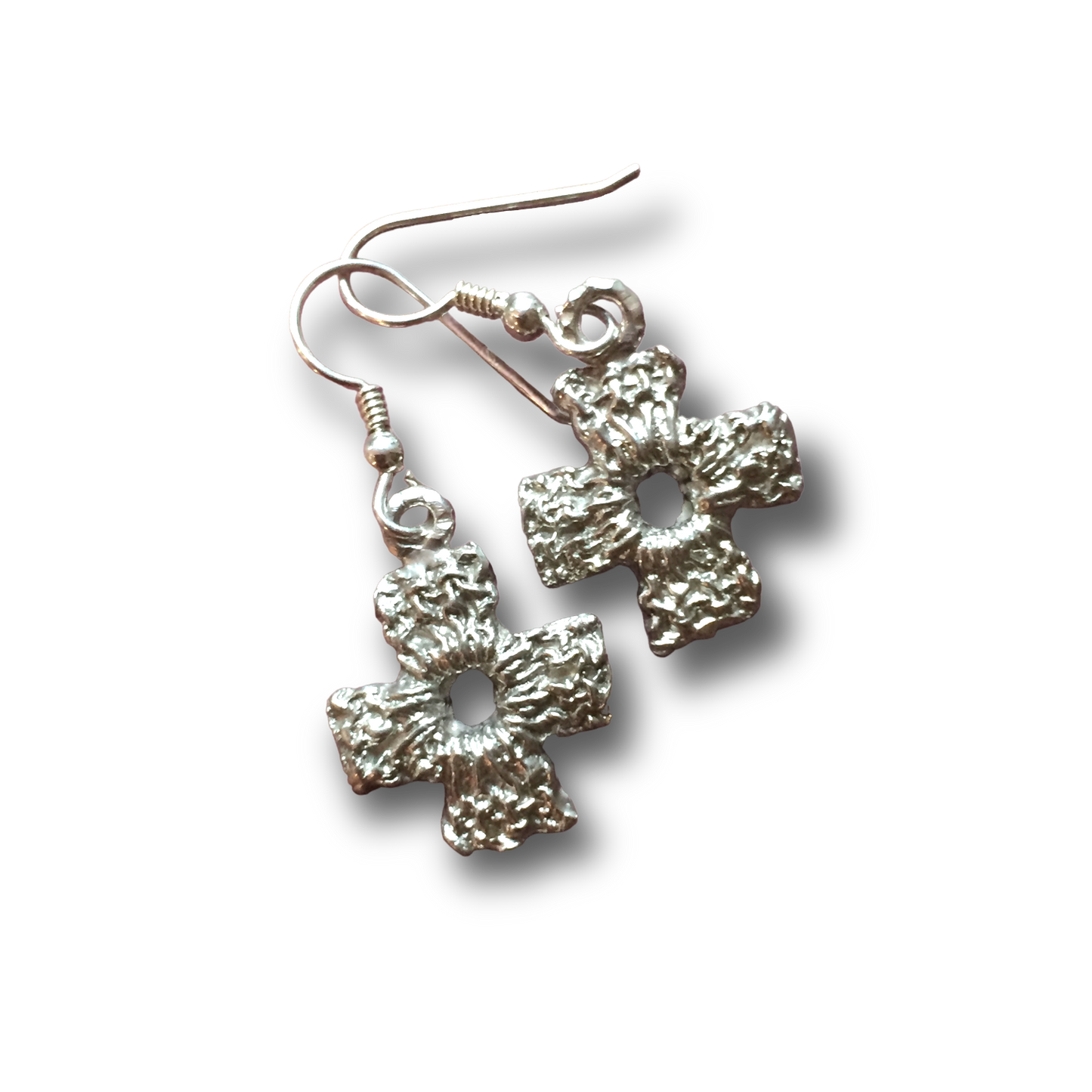 Sterling Silver Cross Earrings